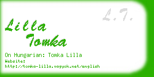 lilla tomka business card